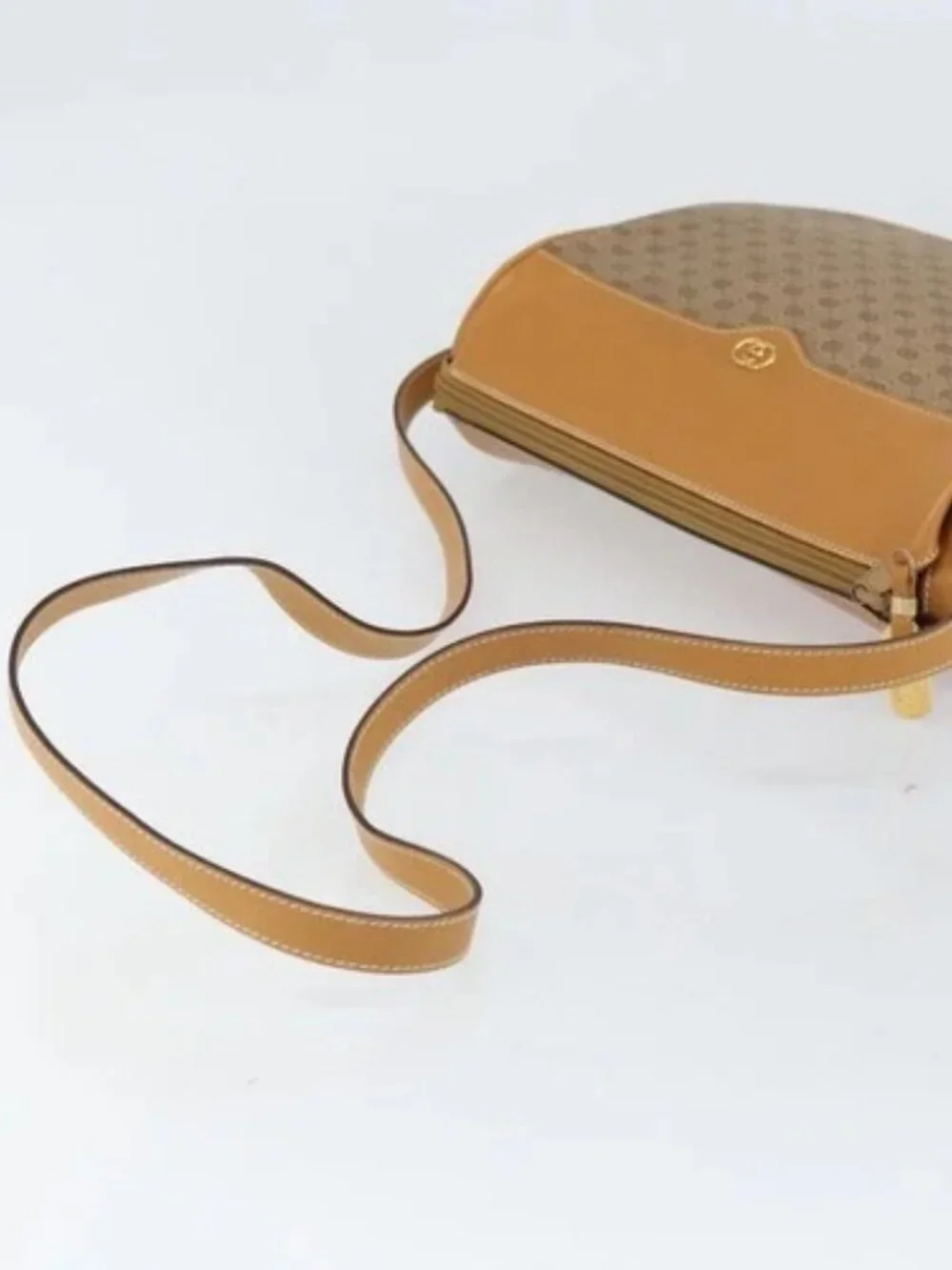 GUCCI Micro GG Supreme Web Sherry Line Bag PVC Beige 001 084 4001 Auth BA9954 - Picture 7 of 15